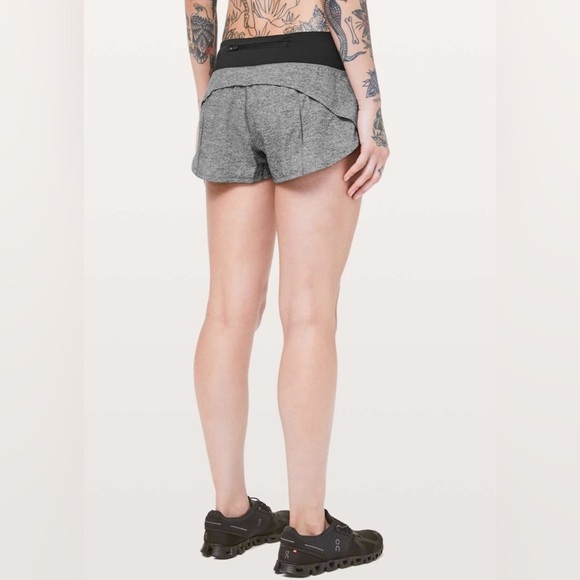 Lululemon Speed Up Short *2.5" in Heather Lux Multi Black / Black - Picture 2 of 5